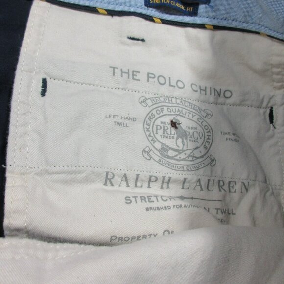 POLO Ralph Lauren mens solid navy stretch Classic chino shorts 54B BIG NWT - Picture 6 of 9
